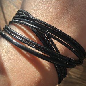 Express Black Bangles